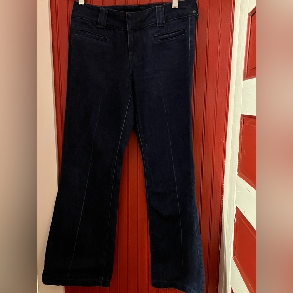 Vintage Tommy Hilfiger Navy Blue Denim Jeans Flare Size 8